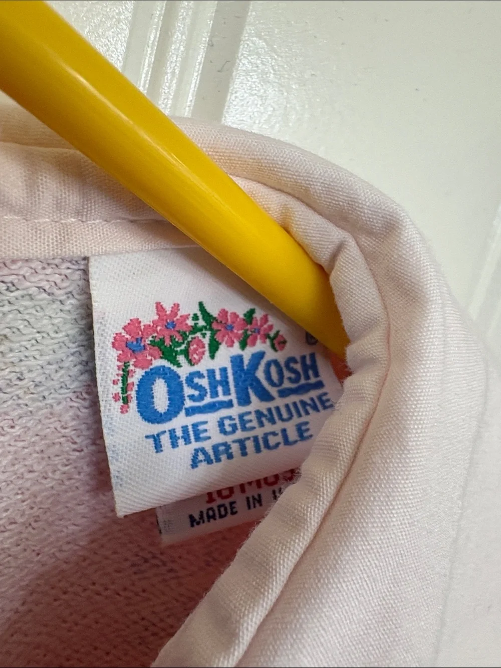 Vintage OshKosh B'gosh‎ Pink Romper with White Peter Pan Collar birthday